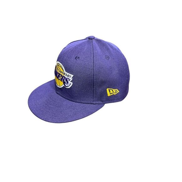 New Era Los Angeles Lakers 59Fifty Fitted Hat Purple Size 7 3/4 - Picture 3 of 6